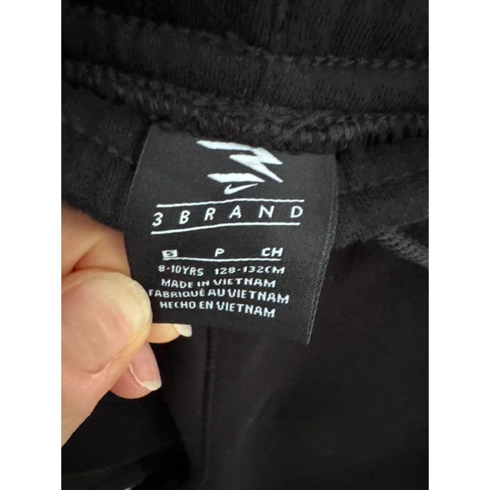 Nike 3BRAND By Russell Wilson Big Boys‎ Fleece Shorts Size SM 8-9 Black NWT